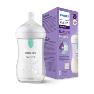 شیشه شیر طلقی ضد نفخ 260 میل طرح خرس و ستاره مدل Natural Response اونت Avent